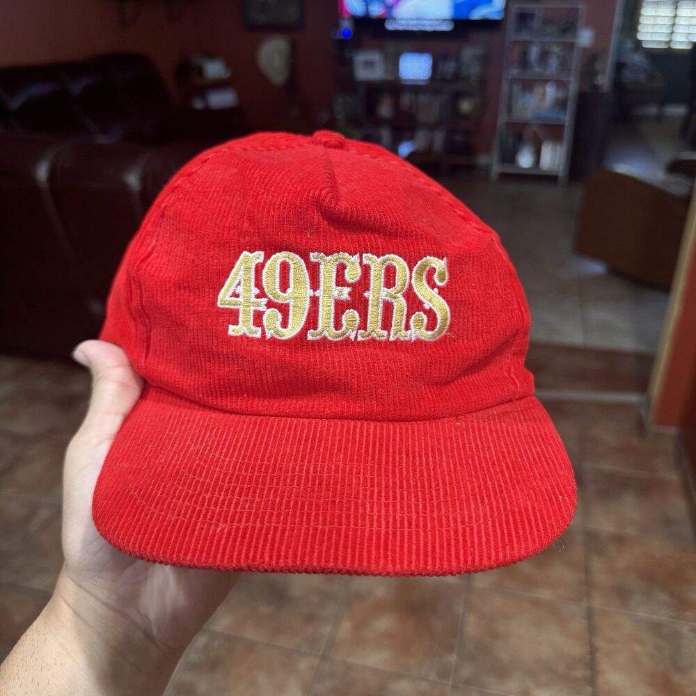 VINTAGE San Francisco 49ers Hat Snapback Cap Corduroy NFL Starline Embroidered - Picture 5 of 5